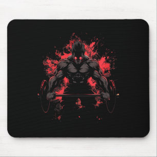 Bodybuilding Workout Muscle Powerlifting Anime Men Mouse Mat