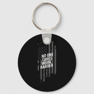 Bodybuilding Workout Nobody Cares Work Harder Weig Key Ring