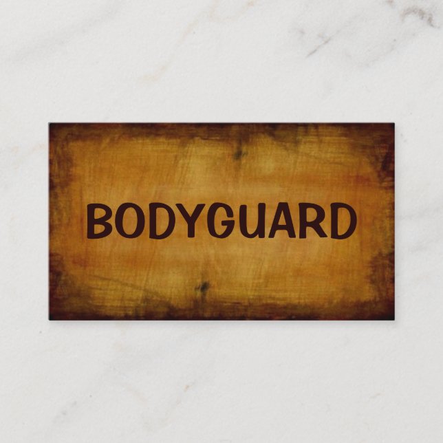 Bodyguard Antique Business Card (Front)
