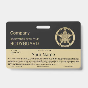 Bodyguard Badge ID Badge