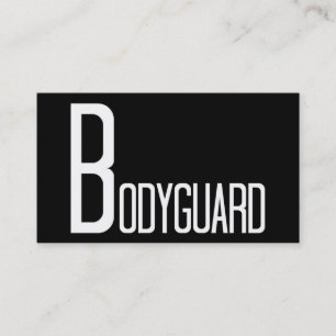 Bodyguard Black and White Business Card