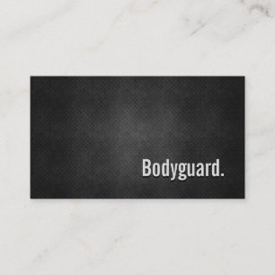 Bodyguard Cool Black Metal Simplicity Business Card