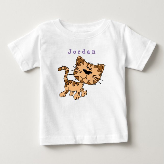 bodysuit funny , cat 01 . baby bodysuit (Front)