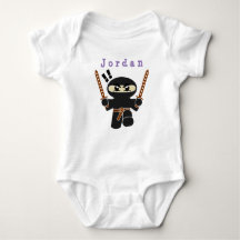bodysuit funny , ninja . baby bodysuit