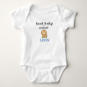 Bodysuit w Funny Slogan & Name, Best Baby Bodysuit