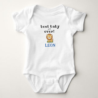 Bodysuit w Funny Slogan & Name, Best Baby Bodysuit
