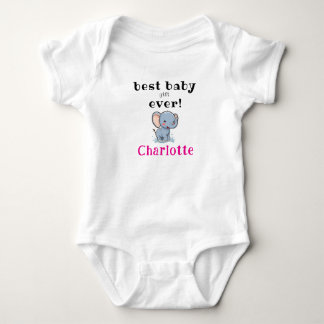 Bodysuit w Funny Slogan & Name, Best Baby Bodysuit
