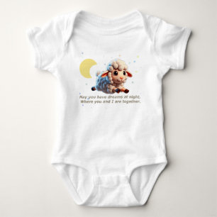 Bodysuit with a cute sheep print