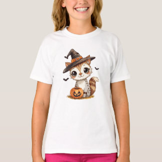 Bodysuits Cute Halloween Cat with Pumpkin
