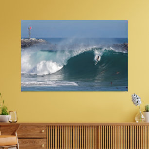 Bodysurfing the WEDGE, Newport Beach, CA Canvas Print