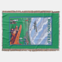 Boeing Field Vintage Travel Poster