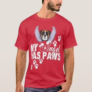 Boer Dog Gift My Angel Has Paws Love Memorial Pet T-Shirt