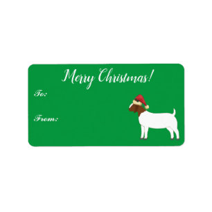 Boer Goat Christmas Gift Tag