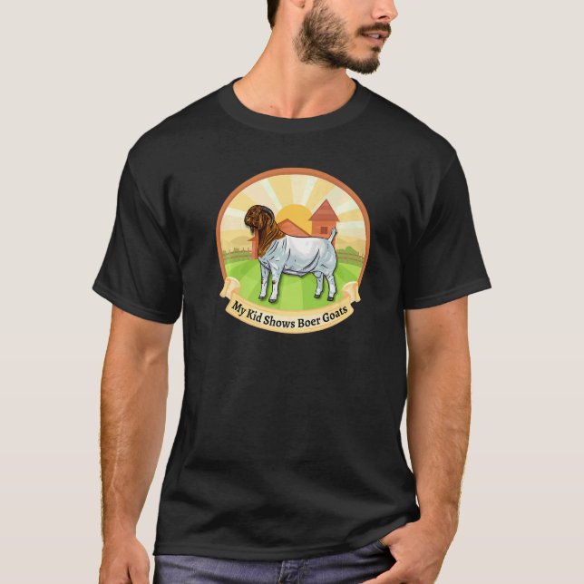 Boer Goat Farm My Kid Shows Boer Goats   T-Shirt (Front)