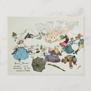 Boer picnic on Middle Hill disturbed Postcard