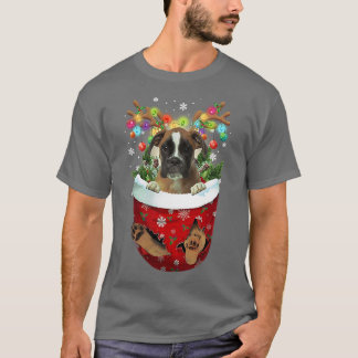 Boer Snow Pocket Dogs Christmas Pocket T-Shirt