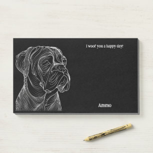 Boerboel Abstract Art Dog Name  Post-it Notes