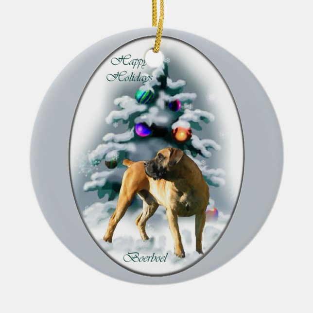 Boerboel Christmas Gifts Ornament (Front)