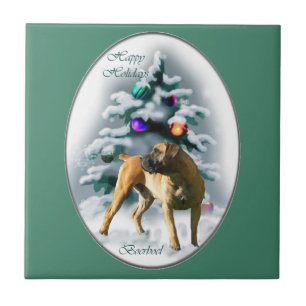 Boerboel Christmas Tile