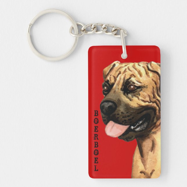 Boerboel Colour Block Key Ring (Front)