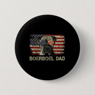 Boerboel Dad Dog Lovers American Flag 4th Of July 6 Cm Round Badge