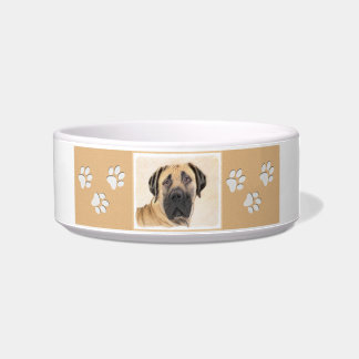 Boerboel Painting - Cute Original Dog Art Bowl