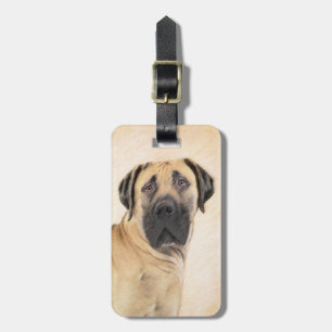 Boerboel Painting - Cute Original Dog Art Luggage Tag