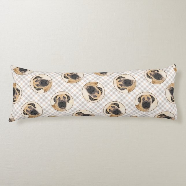 Boerboel Painting Fawn Red Mastiff Pet Dog Art Body Cushion (Front)