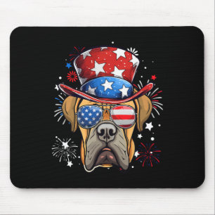 Boerboel Patriotic Usa Flag 4th Of July Dog Lover Mouse Mat