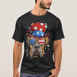 Boerboel Patriotic USA Flag 4th Of July Dog Lover T-Shirt