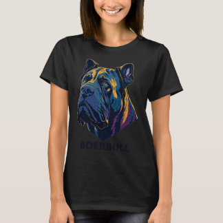 Boerbull Dog Portrait South Africa Mastiff Breed D T-Shirt
