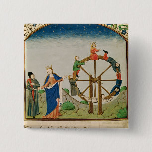 Boethius with the Wheel of Fortune 15 Cm Square Badge