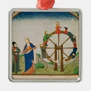 Boethius with the Wheel of Fortune Metal Tree Decoration