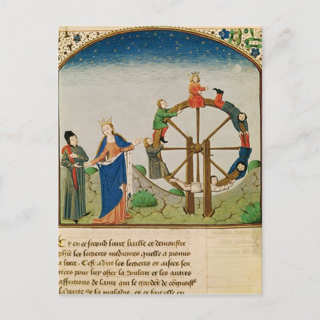Boethius with the Wheel of Fortune Postcard (Front)