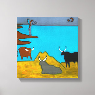 Boeufs d'Italie Canvas Print