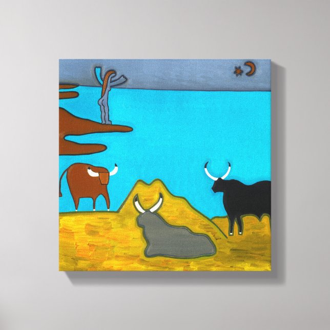 Boeufs d'Italie Canvas Print (Front)