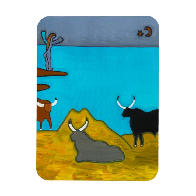 Boeufs d'Italie Magnet (Vertical)