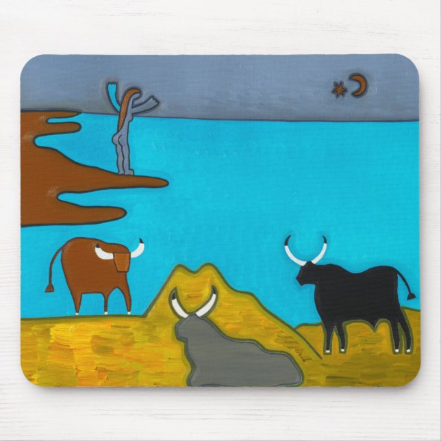 Boeufs d'Italie Mouse Mat (Front)