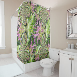 Bog Landscape Fractal Shower Curtain