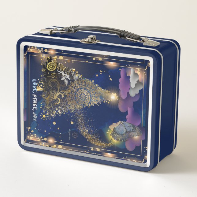 Boganhues Premium Print Christmas Theme Metal Lunch Box (Front)