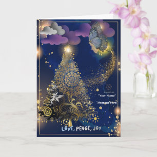Boganhues Print Christmas Folded Greeting Card