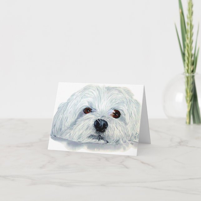 Bogart the Maltese Notecard (Front)