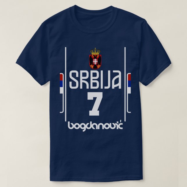 Bogdan Bogdanovic Retro Serbia Euro Basketball Fan T-Shirt (Design Front)