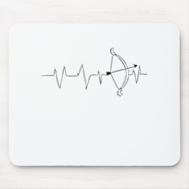 Bogenschießen Herzschlag fürs Pfeil und Bogen Mouse Mat (Front)