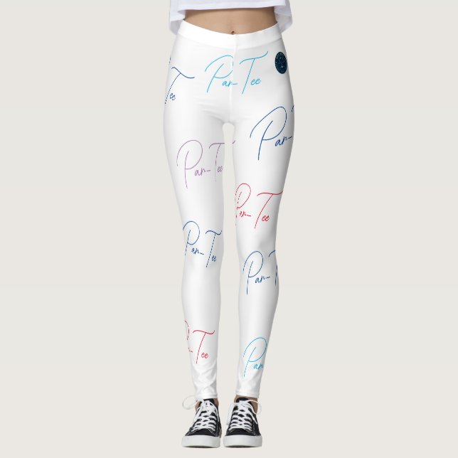 Bogey Bros Apparel Golfing Leggings Fun Par-Tee  (Front)