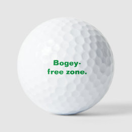 Bogey-free zone custom golf ball