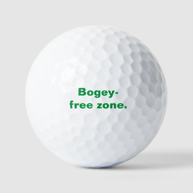 Bogey-free zone custom golf ball  (Front)