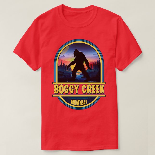 Boggy Creek Arkansas travel badge T-Shirt (Design Front)