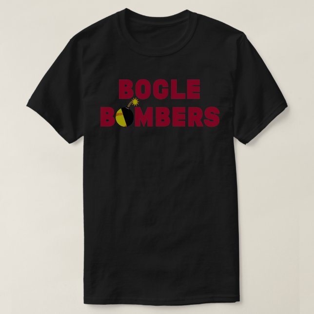 Bogle Bombers red Arkansas Softball T-Shirt (Design Front)