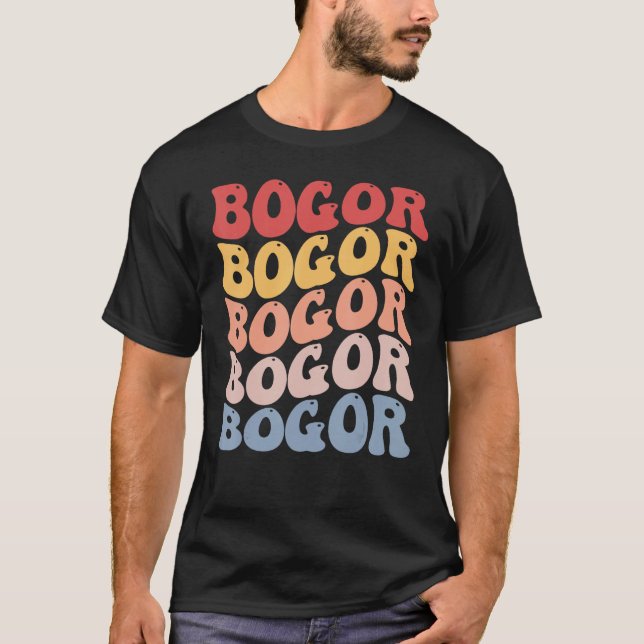 Bogor City Groovy Retro T-Shirt (Front)